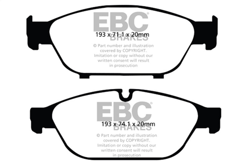 EBC 12+ Audi A6 Quattro 3.0 Supercharged Redstuff Front Brake Pads Brake Pads - Performance