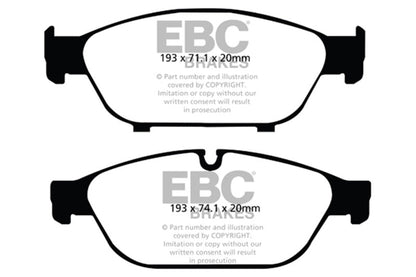 EBC 12+ Audi A6 Quattro 3.0 Supercharged Redstuff Front Brake Pads Brake Pads - Performance