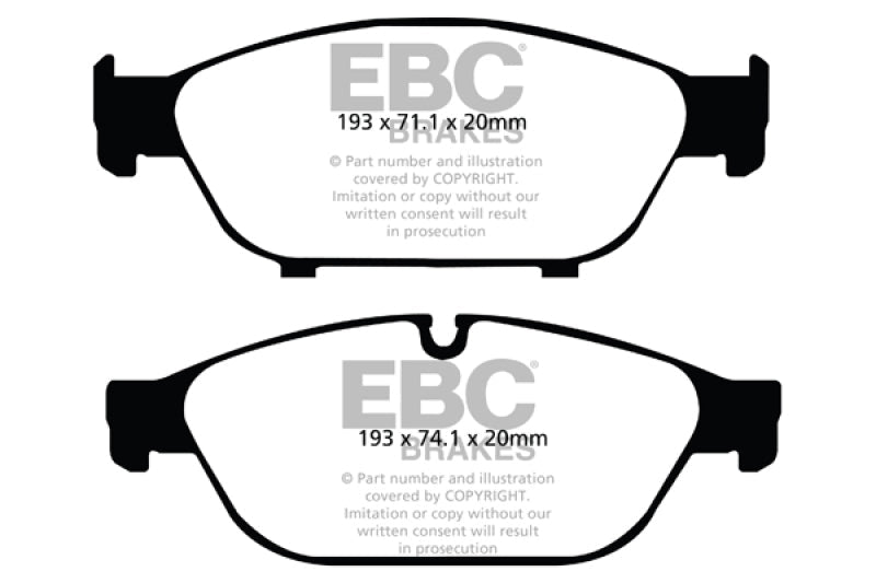 EBC 12+ Audi A6 Quattro 3.0 Supercharged Redstuff Front Brake Pads Brake Pads - Performance