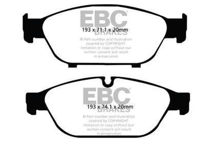 EBC 12+ Audi A6 Quattro 3.0 Supercharged Redstuff Front Brake Pads Brake Pads - Performance
