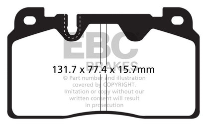 EBC 12+ Audi Q5 2.0 Turbo (Brembo) Redstuff Front Brake Pads Brake Pads - Performance