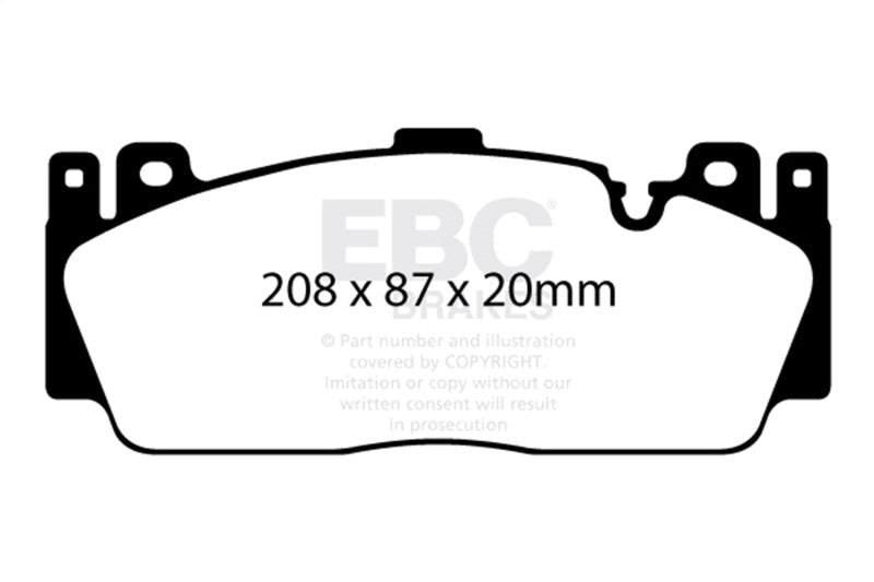 EBC 12+ BMW M5 4.4 Twin Turbo (F10) Redstuff Front Brake Pads Brake Pads - Performance