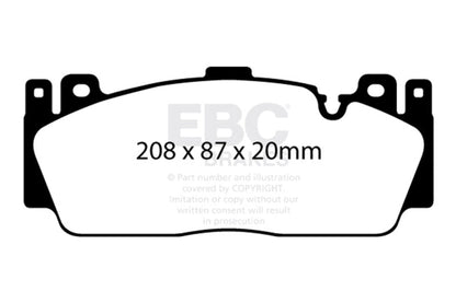 EBC 12+ BMW M5 4.4 Twin Turbo (F10) Redstuff Front Brake Pads Brake Pads - Performance