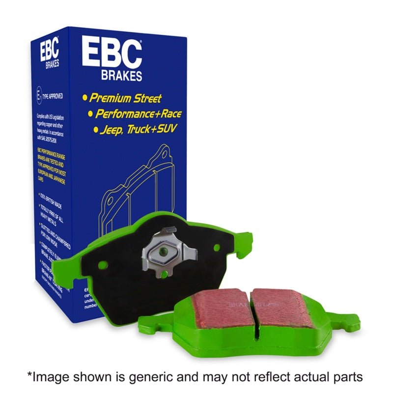 EBC 12+ Fiat 500 1.4 Turbo Abarth Greenstuff Front Brake Pads Brake Pads - Performance