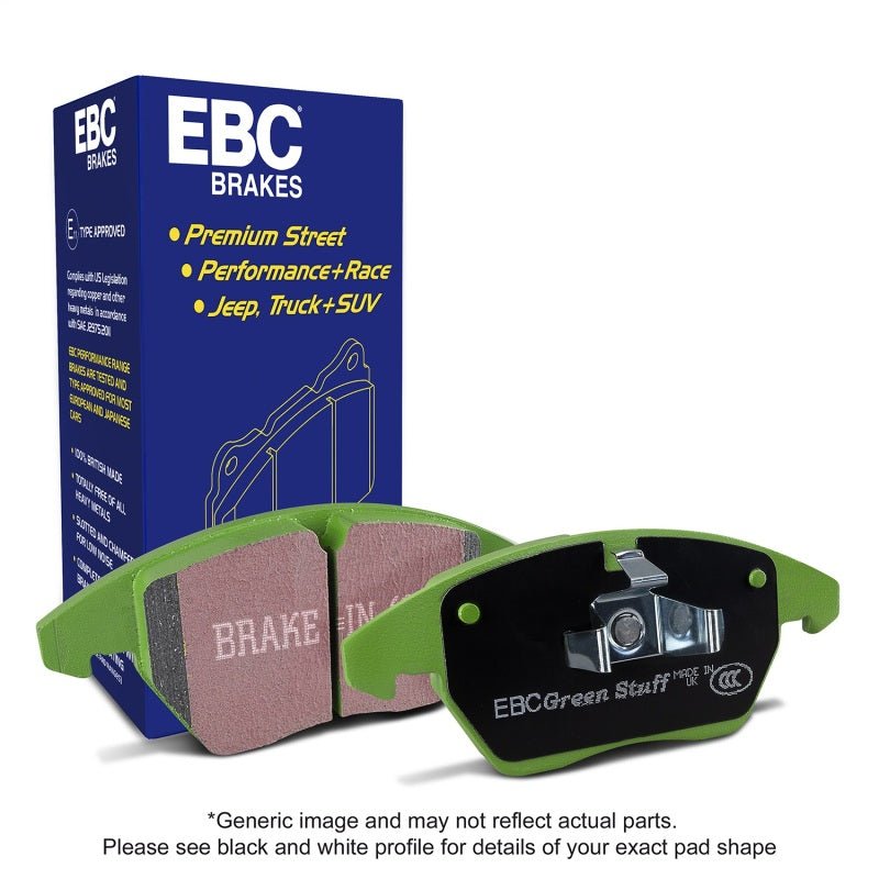 EBC 12+ Fiat 500 1.4 Turbo Abarth Greenstuff Front Brake Pads Brake Pads - Performance