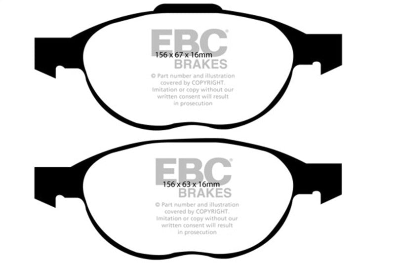 EBC 12+ Ford C - Max 2.0 Hybrid Redstuff Front Brake Pads Brake Pads - Performance