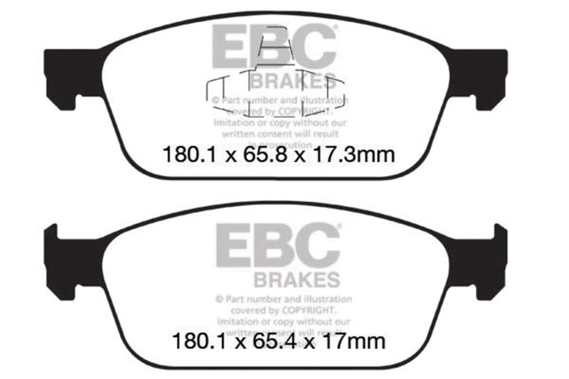 EBC 12+ Ford Focus 2.0 Turbo ST Redstuff Front Brake Pads Brake Pads - Performance