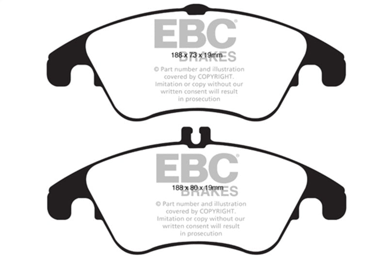 EBC 12+ Mercedes - Benz C250 Coupe 1.8 Turbo Sport Edition Redstuff Front Brake Pads Brake Pads - Performance