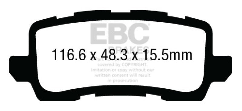 EBC 13+ Acura RLX 3.5 Redstuff Rear Brake Pads Brake Pads - Performance