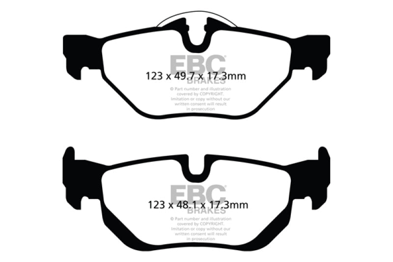 EBC 13+ BMW X1 2.0 Turbo (28i) Redstuff Rear Brake Pads Brake Pads - Performance