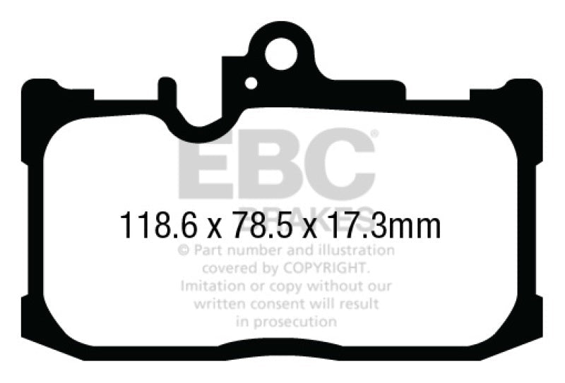 EBC 13+ Lexus GS350 3.5 F - Sport RWD Redstuff Front Brake Pads Brake Pads - Performance