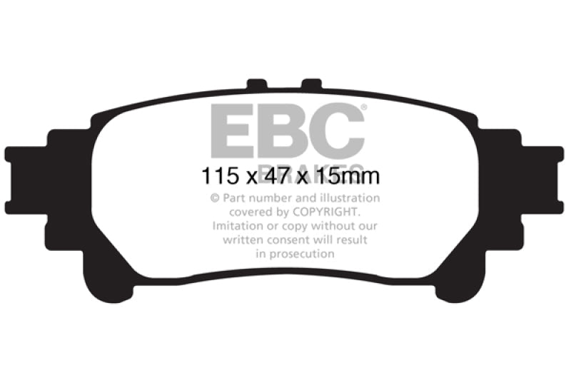 EBC 13+ Lexus GS350 3.5 RWD Redstuff Rear Brake Pads Brake Pads - Performance