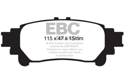 EBC 13+ Lexus GS350 3.5 RWD Redstuff Rear Brake Pads Brake Pads - Performance