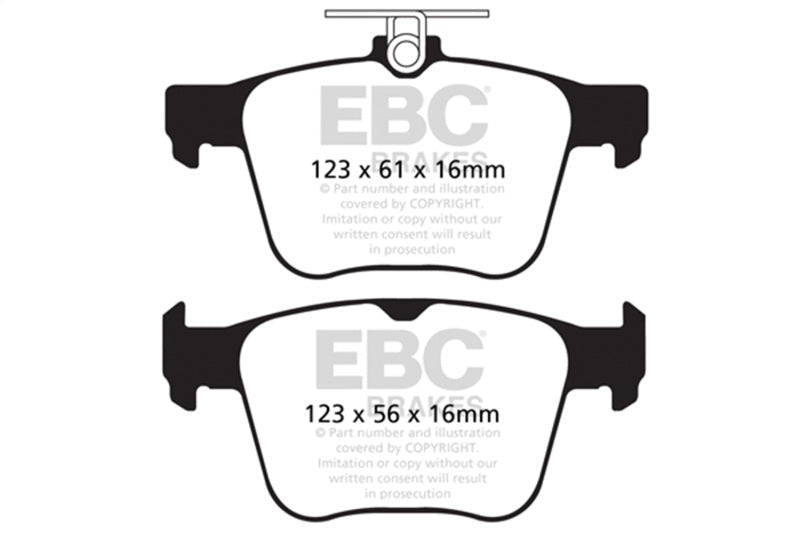 EBC 14 - 20 Audi S3 2.0 Turbo Redstuff Rear Brake Pads Brake Pads - Performance