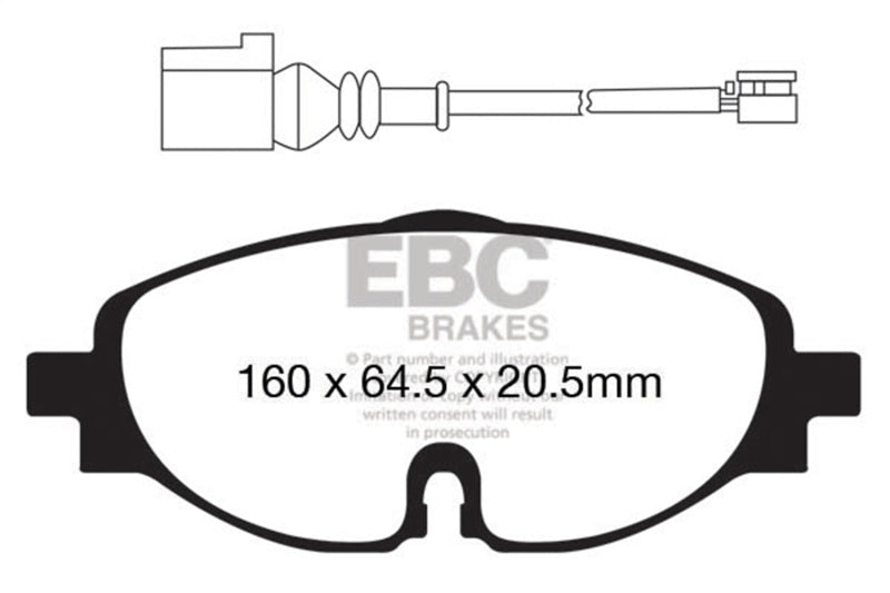 EBC 14+ Audi A3 1.8 Turbo Greenstuff Front Brake Pads Brake Pads - Performance
