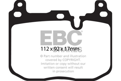 EBC 14+ BMW 228 Coupe 2.0 Turbo Brembo calipers Greenstuff Front Brake Pads Brake Pads - Performance