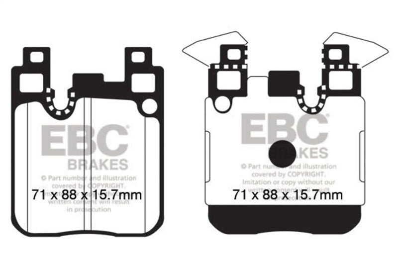EBC 14+ BMW 228 Coupe 2.0 Turbo Brembo calipers Greenstuff Rear Brake Pads Brake Pads - Performance