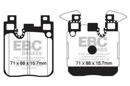 EBC 14+ BMW 228 Coupe 2.0 Turbo Brembo calipers Greenstuff Rear Brake Pads Brake Pads - Performance