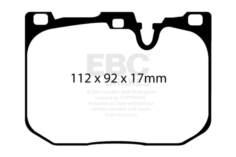 EBC 14+ BMW M3 3.0 Twin Turbo (F80) Redstuff Front Brake Pads Brake Pads - Performance