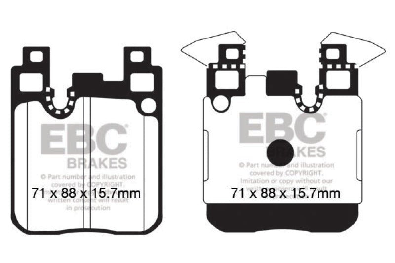 EBC 14+ BMW M3 3.0 Twin Turbo (F80) Redstuff Rear Brake Pads Brake Pads - Performance