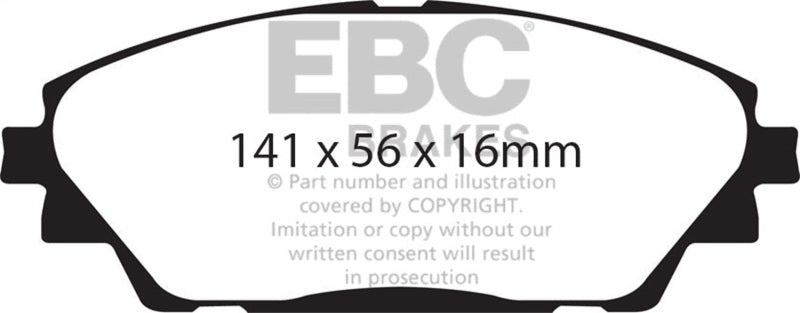 EBC 14+ Mazda 3 2.0 (Japan Build) Greenstuff Front Brake Pads Brake Pads - Performance