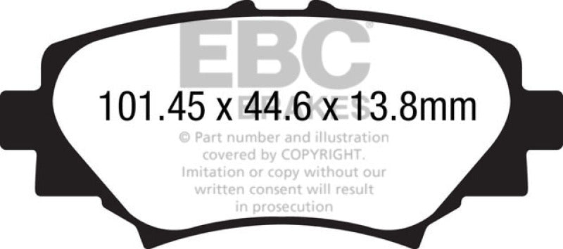 EBC 14+ Mazda 3 2.0 (Japan Build) Greenstuff Rear Brake Pads Brake Pads - Performance