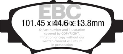 EBC 14+ Mazda 3 2.0 (Japan Build) Greenstuff Rear Brake Pads Brake Pads - Performance