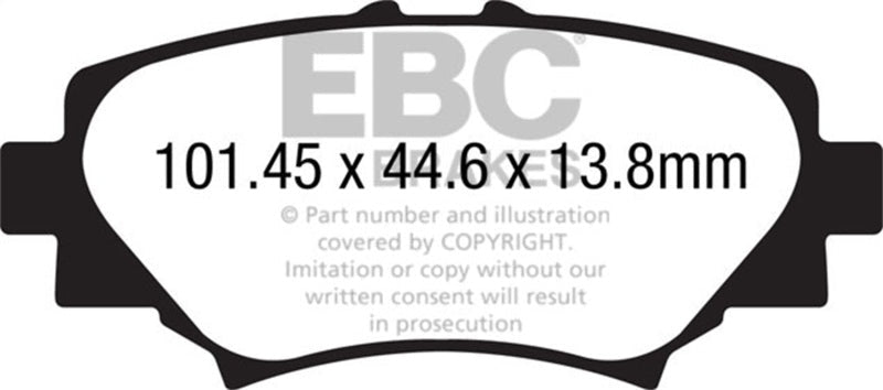 EBC 14+ Mazda 3 2.0 (Japan Build) Redstuff Rear Brake Pads Brake Pads - Performance