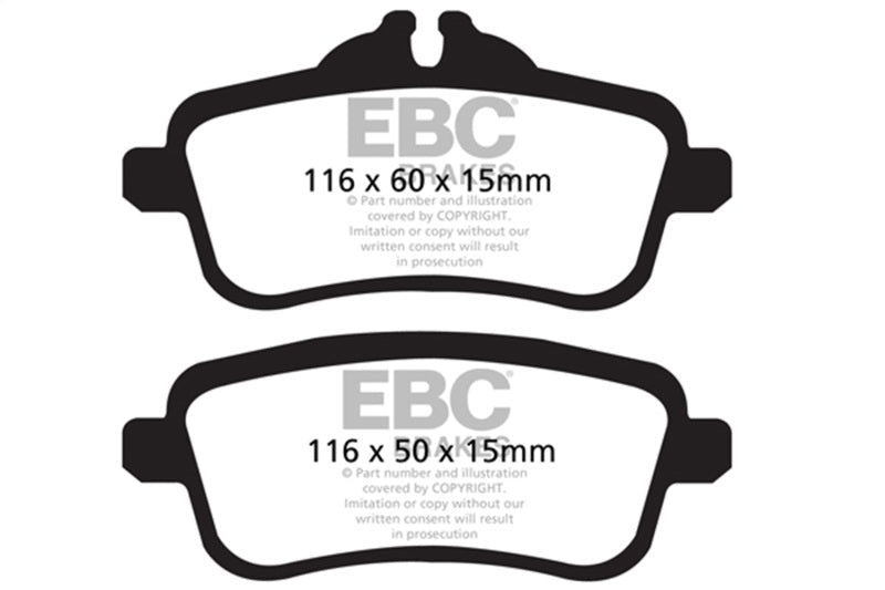 EBC 14+ Mercedes - Benz CLA45 AMG 2.0 Turbo Redstuff Rear Brake Pads Brake Pads - Performance