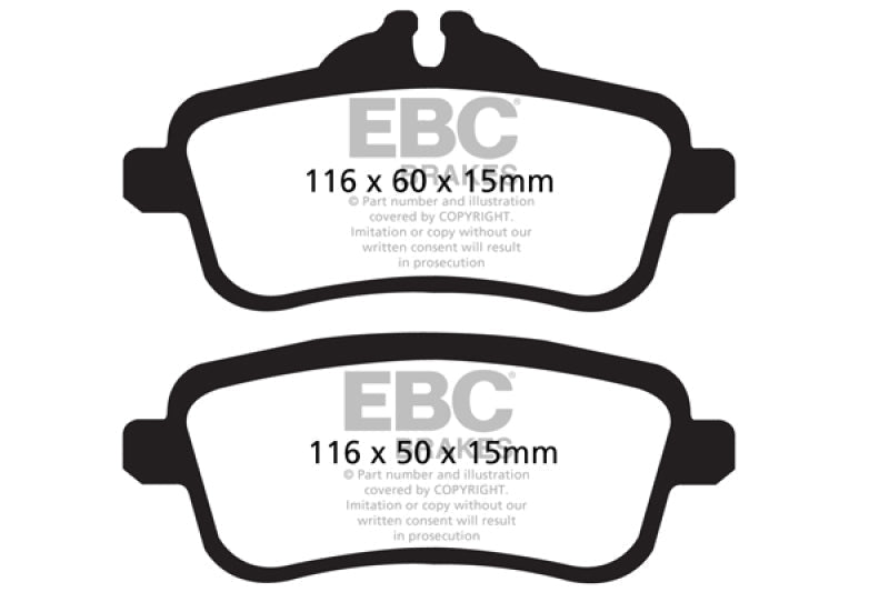 EBC 14+ Mercedes - Benz CLA45 AMG 2.0 Turbo Redstuff Rear Brake Pads Brake Pads - Performance