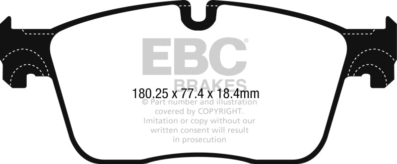 EBC 15 - 17 Jaguar XF 3.0L Redstuff Front Brake Pads Brake Pads - Performance