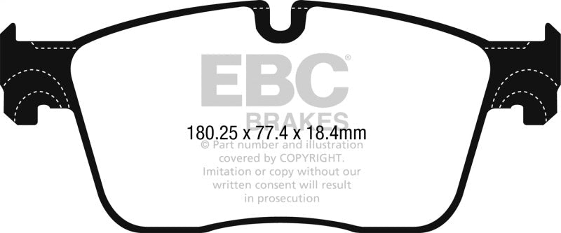 EBC 15 - 17 Jaguar XF 3.0L Redstuff Front Brake Pads Brake Pads - Performance