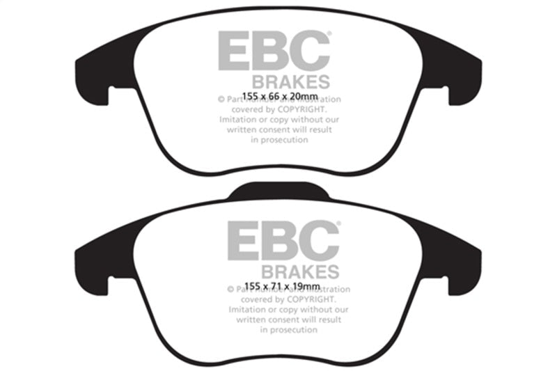 EBC 15 - 19 Audi Q3 2.0 Turbo Greenstuff Front Brake Pads Brake Pads - Performance