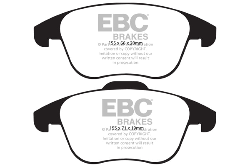 EBC 15 - 19 Audi Q3 2.0 Turbo Greenstuff Front Brake Pads Brake Pads - Performance