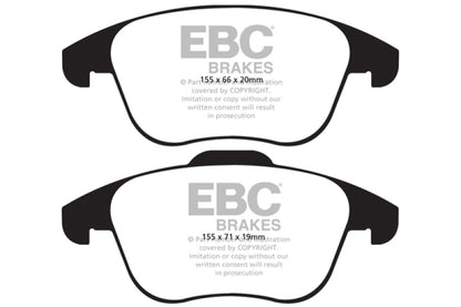 EBC 15 - 19 Audi Q3 2.0 Turbo Greenstuff Front Brake Pads Brake Pads - Performance