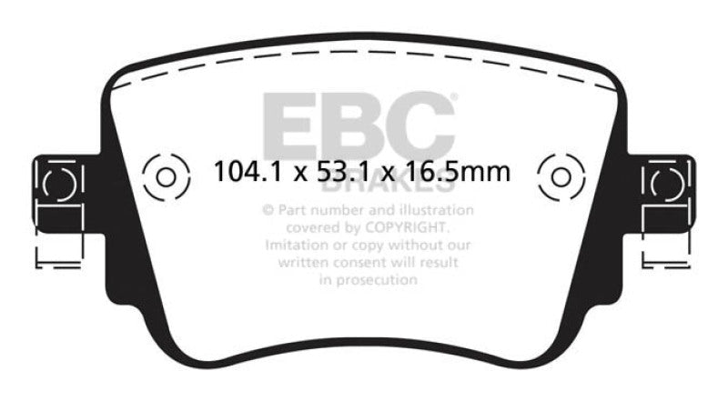 EBC 15 - 19 Volkswagen GTI 2.0T Redstuff Rear Brake Pads Brake Pads - Performance