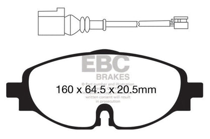 EBC 15 - 19 Volkswagen GTI (Mk7) Redstuff Front Brake Pads Brake Pads - Performance