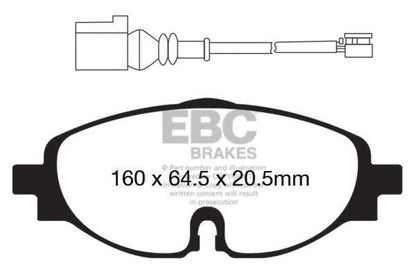 EBC 15 - 19 Volkswagen GTI (Mk7) Redstuff Front Brake Pads Brake Pads - Performance
