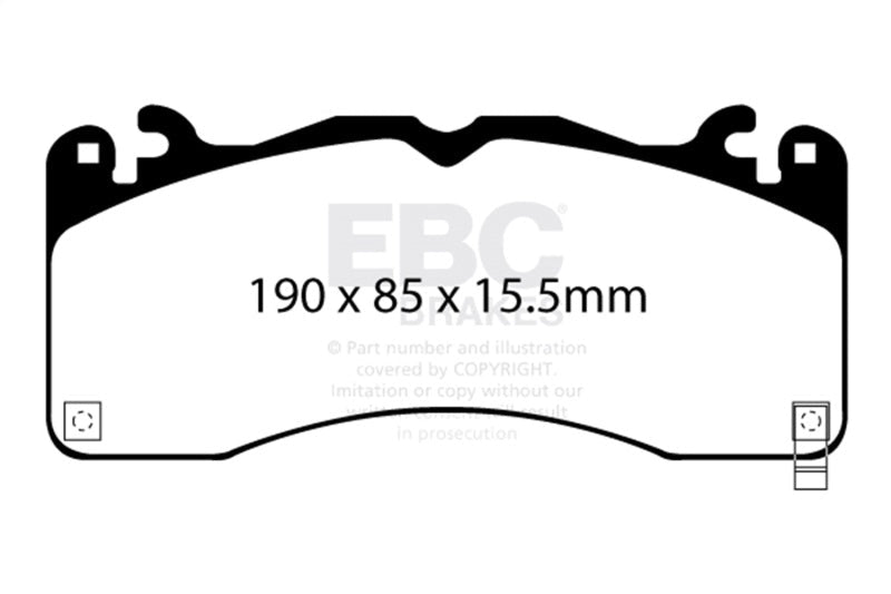 EBC 15 - 23 Ford Mustang 5.0L (Gen 6) Redstuff Front Brake Pads Brake Pads - Performance