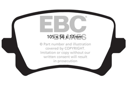 EBC 15+ Audi Q3 2.0 Turbo Redstuff Rear Brake Pads Brake Pads - Performance