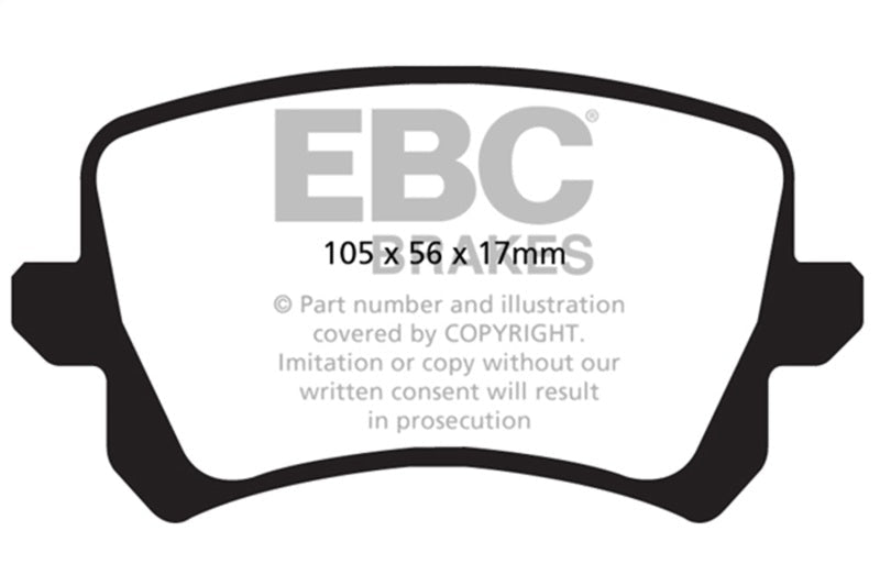 EBC 15+ Audi Q3 2.0 Turbo Redstuff Rear Brake Pads Brake Pads - Performance