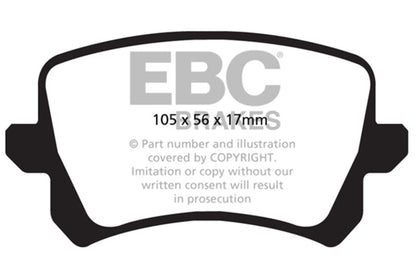 EBC 15+ Audi Q3 2.0 Turbo Redstuff Rear Brake Pads Brake Pads - Performance