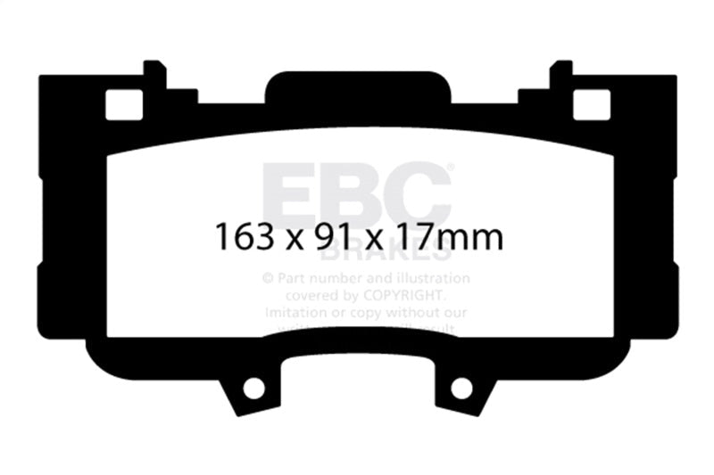 EBC 15+ Ford Mustang 2.3 Turbo Performance Pkg Redstuff Front Brake Pads Brake Pads - Performance