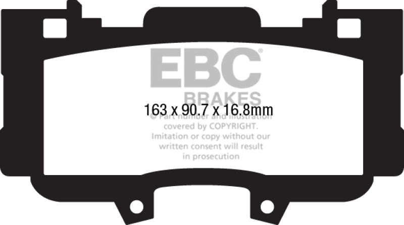 EBC 15+ Ford Mustang 2.3 Turbo Performance Pkg Redstuff Front Brake Pads Brake Pads - Performance