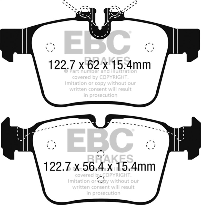 EBC 15+ Mercedes - Benz C300 (W205) 2.0 Turbo 4 - matic Yellowstuff Rear Brake Pads Brake Pads - Performance