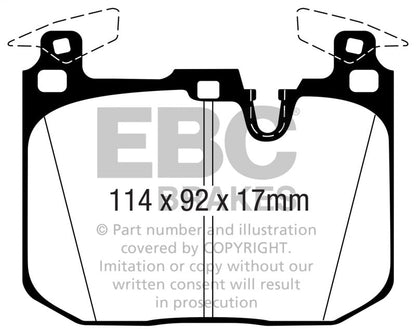 EBC 16 - 18 BMW M2 3.0L Turbo Redstuff Front Brake Pads Brake Pads - Performance