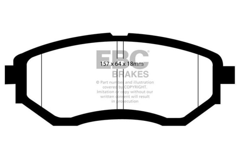 EBC 16 - 21 Subaru WRX 2.0T Yellowstuff Front Brake Pads Brake Pads - Performance