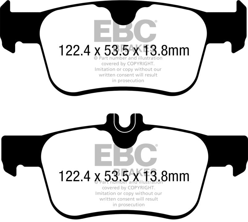 EBC 17 - 21 Honda Civic Hatchback Greenstuff Rear Brake Pads Brake Pads - Performance