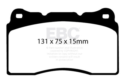 EBC 17 - 21 Honda Civic Type - R (FK8) Yellowstuff Front Brake Pads Brake Pads - Performance