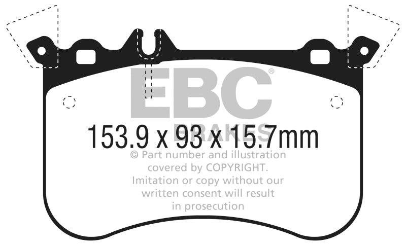 EBC 2014+ Mercedes - Benz CLA45 AMG 2.0L Turbo Redstuff Front Brake Pads Brake Pads - Performance